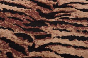DREAM  Tapis Moderne Animal Sauvage Tigre Marron Noir Fin