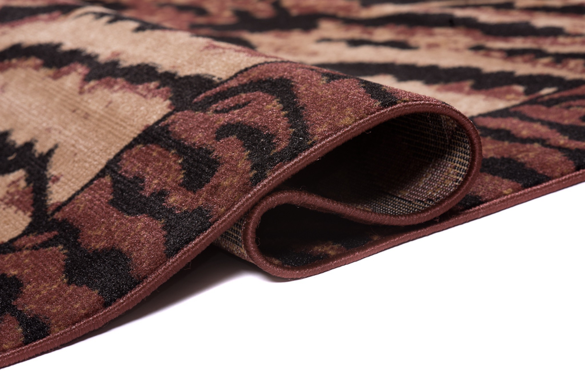 DREAM  Tapis Moderne Animal Sauvage Tigre Marron Noir Fin