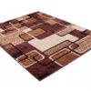 DREAM Tapis Moderne Rectangles Pierres Marron Ecru Beige Fin