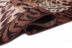 DREAM Tapis Moderne Animal Sauvage Tigre Panthère Marron Beige Fin