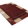 DREAM Tapis Moderne Carreaux Rectangles Marron Foncé Beige Fin