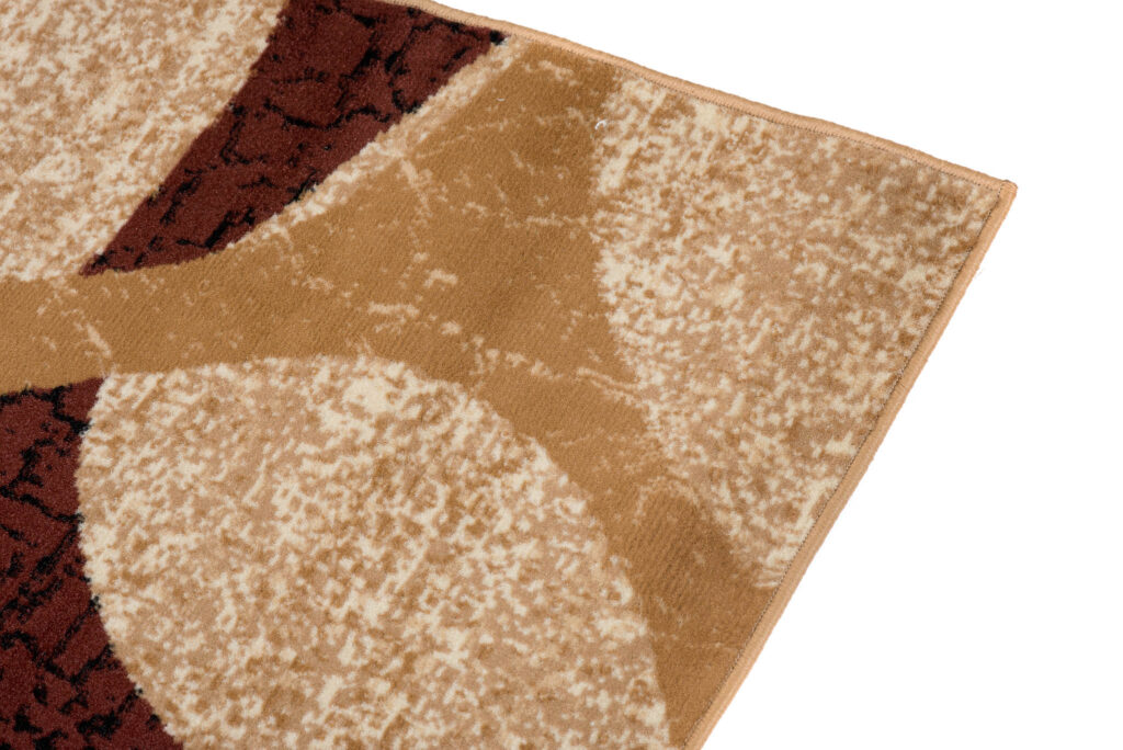 DREAM Tapis Moderne Pierres Rayures Beige Marron Fin
