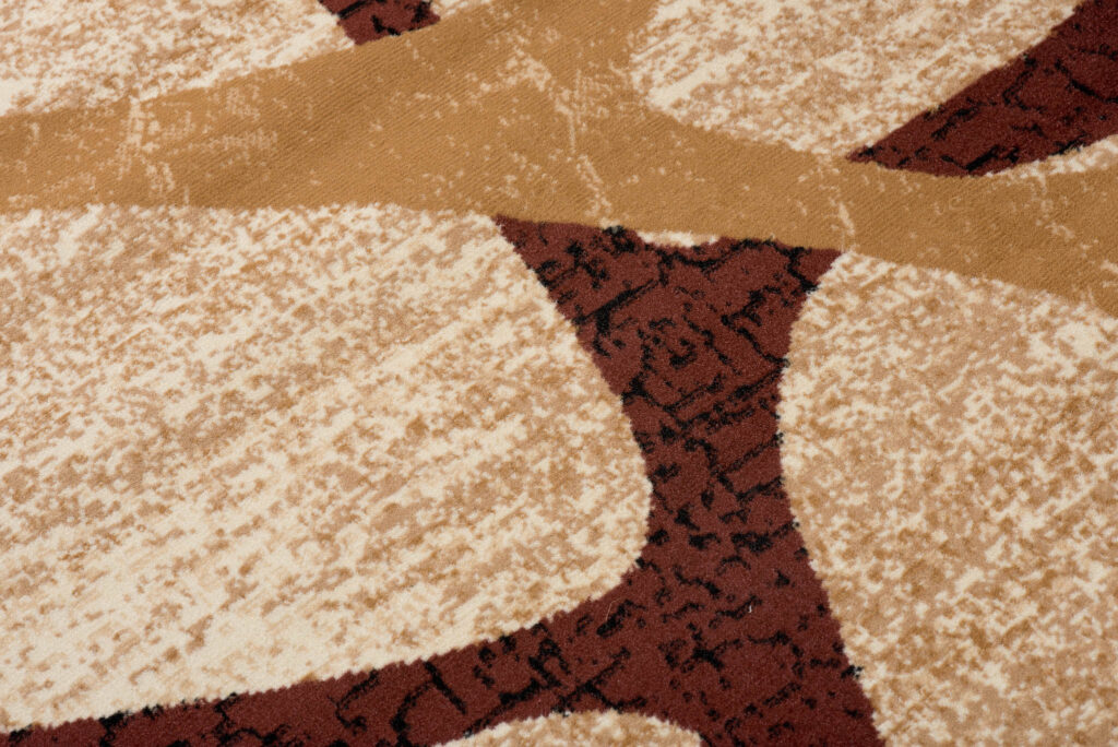 DREAM Tapis Moderne Pierres Rayures Beige Marron Fin