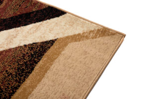 DREAM Tapis Moderne Rectangles Pierres Marron Beige Ecru Fin