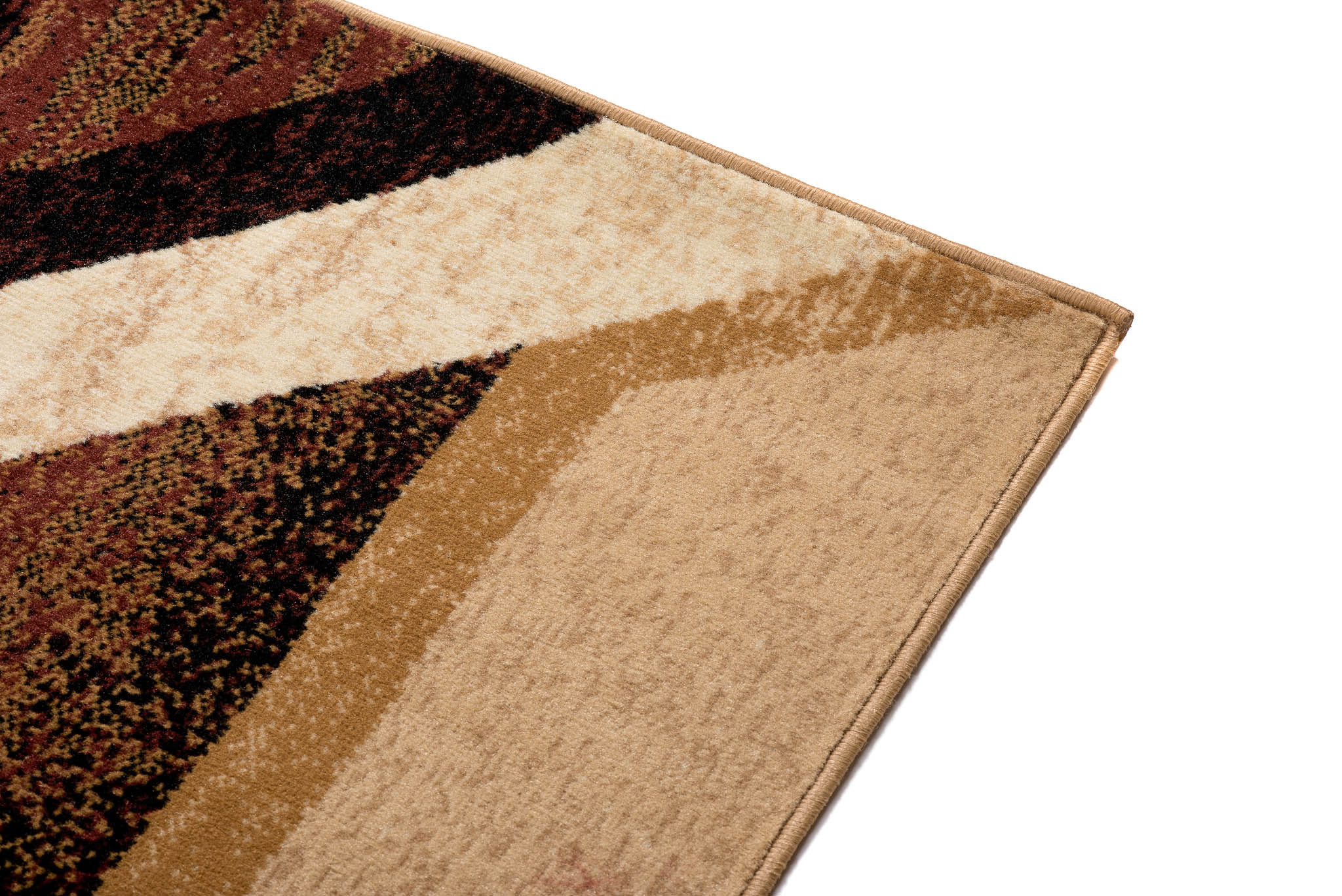 DREAM Tapis Moderne Rectangles Pierres Marron Beige Ecru Fin