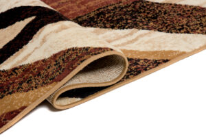 DREAM Tapis Moderne Rectangles Pierres Marron Beige Ecru Fin