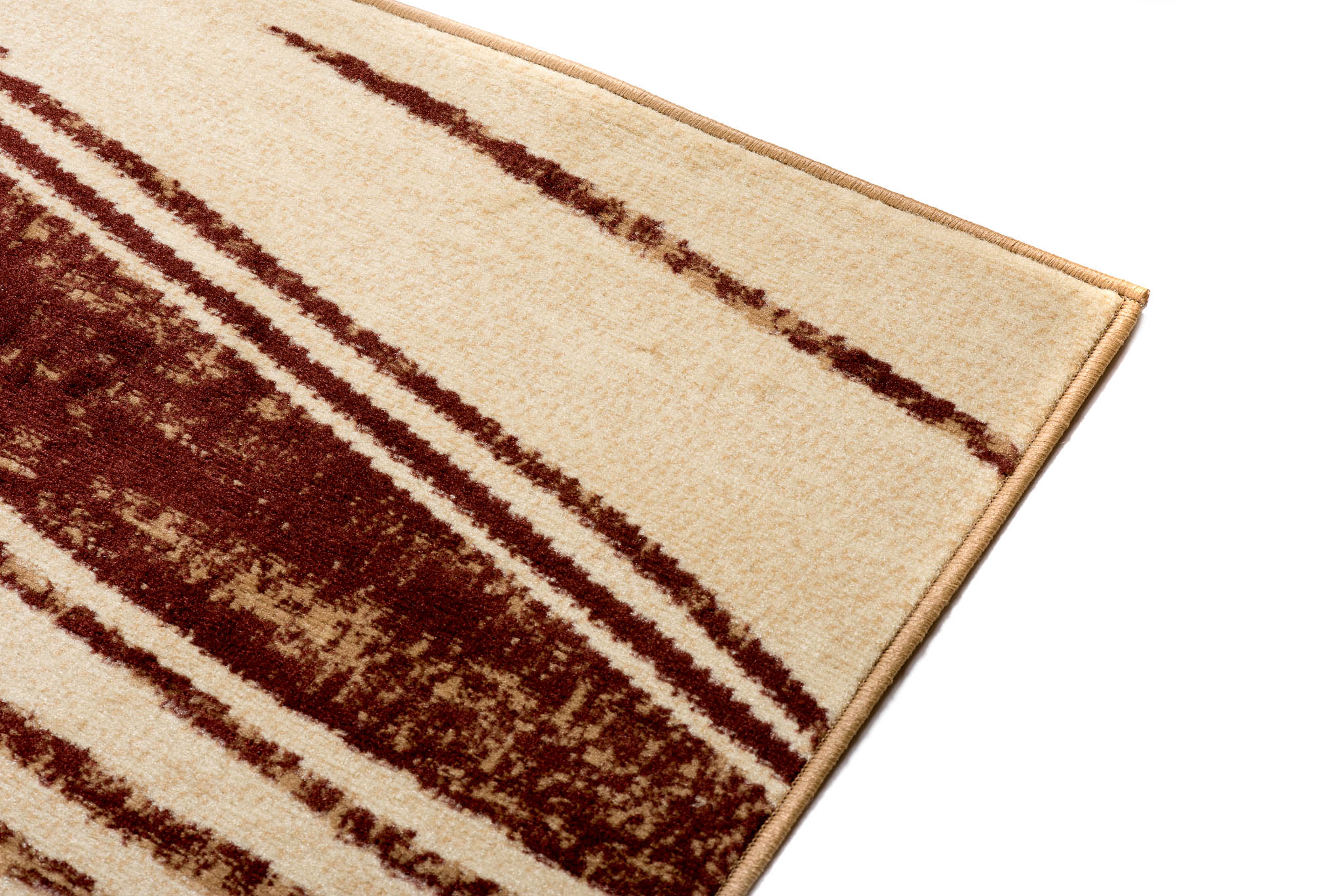 DREAM Tapis Moderne Abstrait Vagues Marron Beige Poil Court