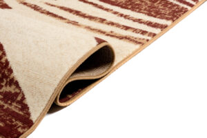 DREAM Tapis Moderne Abstrait Vagues Marron Beige Poil Court