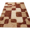 DREAM Tapis Moderne Abstrait Pierres Marron Ecru Fin