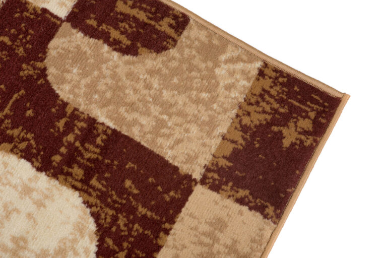 DREAM Tapis Moderne Abstrait Pierres Marron Ecru Fin