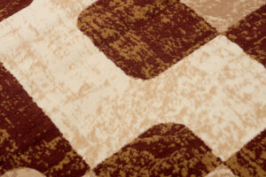 DREAM Tapis Moderne Abstrait Pierres Marron Ecru Fin