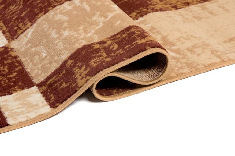 DREAM Tapis Moderne Abstrait Pierres Marron Ecru Fin