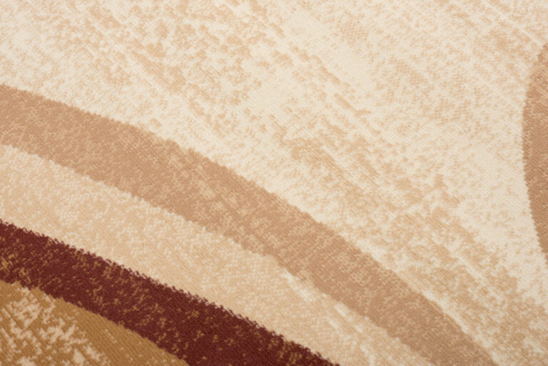 DREAM Tapis Moderne Abstrait Ondes Beige Ecru Marron Fin