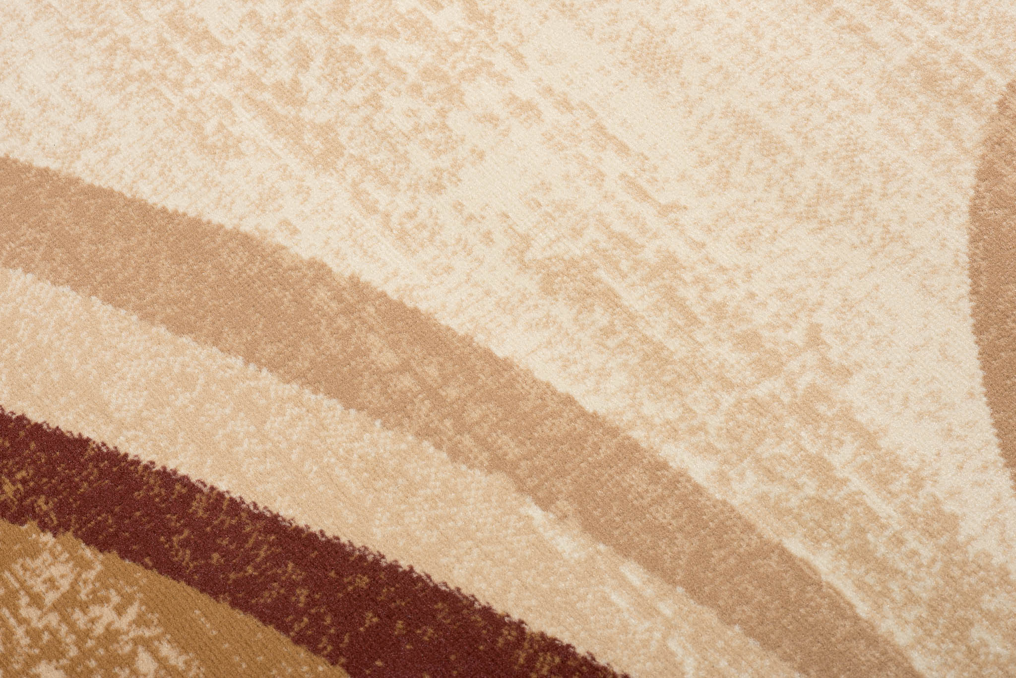 DREAM Tapis Moderne Abstrait Ondes Beige Ecru Marron Fin