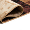 DREAM Tapis Moderne Géométrique Carreaux Marron Beige Moutarde Fin