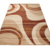 DREAM Tapis Moderne Abstrait Vagues Beige Marron Fin