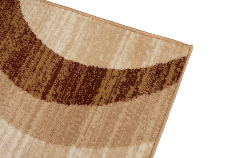 DREAM Tapis Moderne Abstrait Vagues Beige Marron Fin