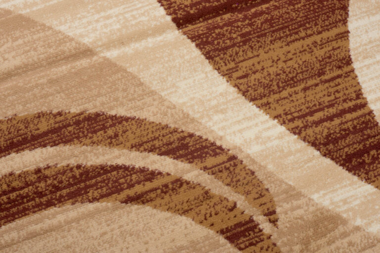DREAM Tapis Moderne Abstrait Vagues Beige Marron Fin