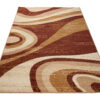 DREAM Tapis Moderne Abstrait Vagues Marron Beige Fin