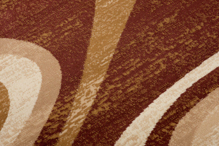 DREAM Tapis Moderne Abstrait Vagues Marron Beige Fin