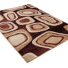 DREAM Tapis Moderne Géométrique Pierres Marron Beige Crème Fin