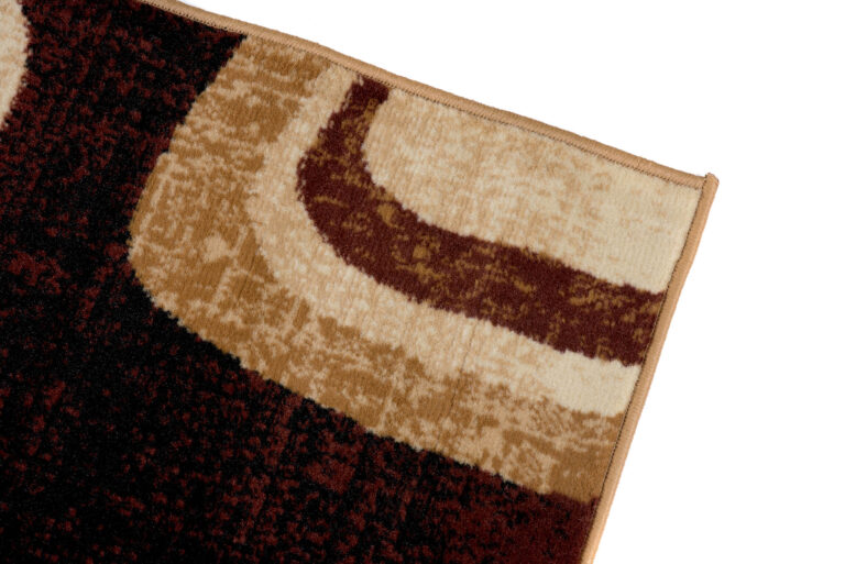 DREAM Tapis Moderne Géométrique Pierres Marron Beige Crème Fin