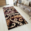 Tapis De Passage Dream Bordeaux Crème Ornements Feuilles