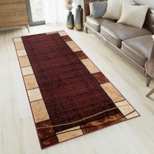 Tapis De Passage Dream Marron Géométrique Cadre