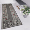 Tapis De Passage Dream Traditionnel Gris Motif Floral