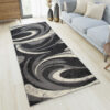 Tapis De Passage Dream Abstrait Gris Petites Vagues