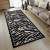 Tapis De Passage Dream Moderne Gris Noir Imprimé Animal