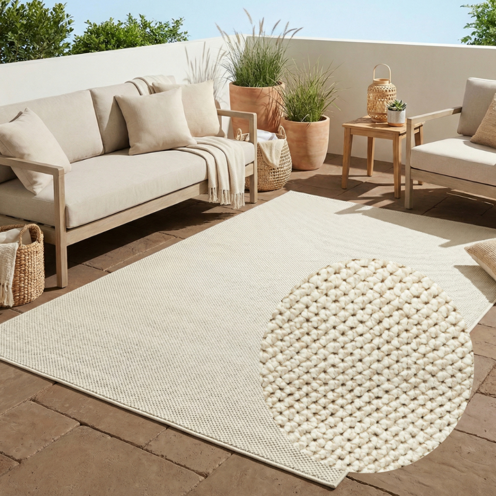 Tapis Extérieur Calma Crème