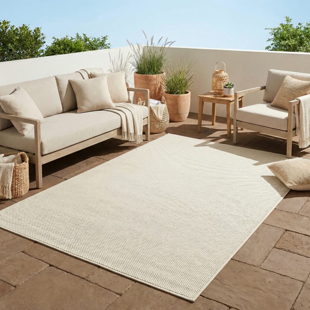 Tapis Extérieur Calma Crème