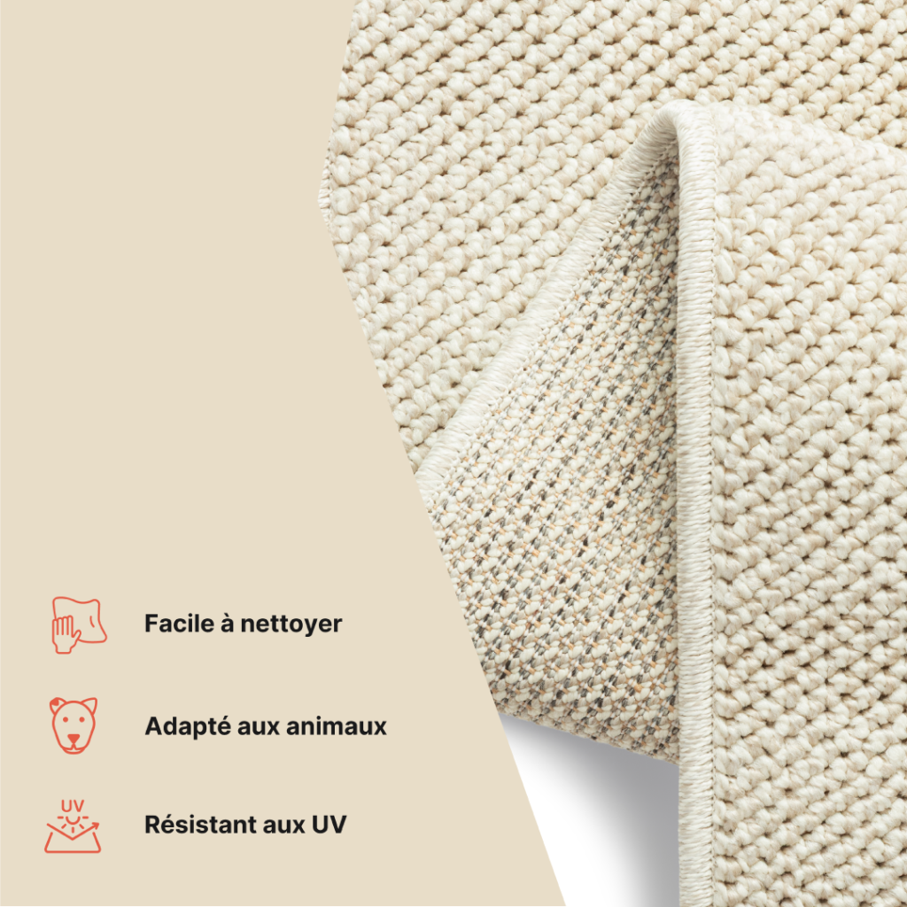 Tapis Extérieur Calma Crème
