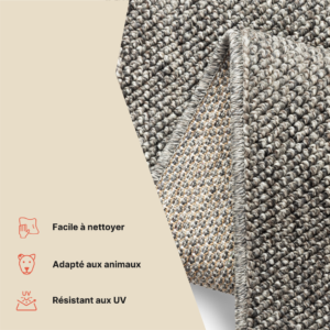 Tapis Extérieur Calma Gris Foncé