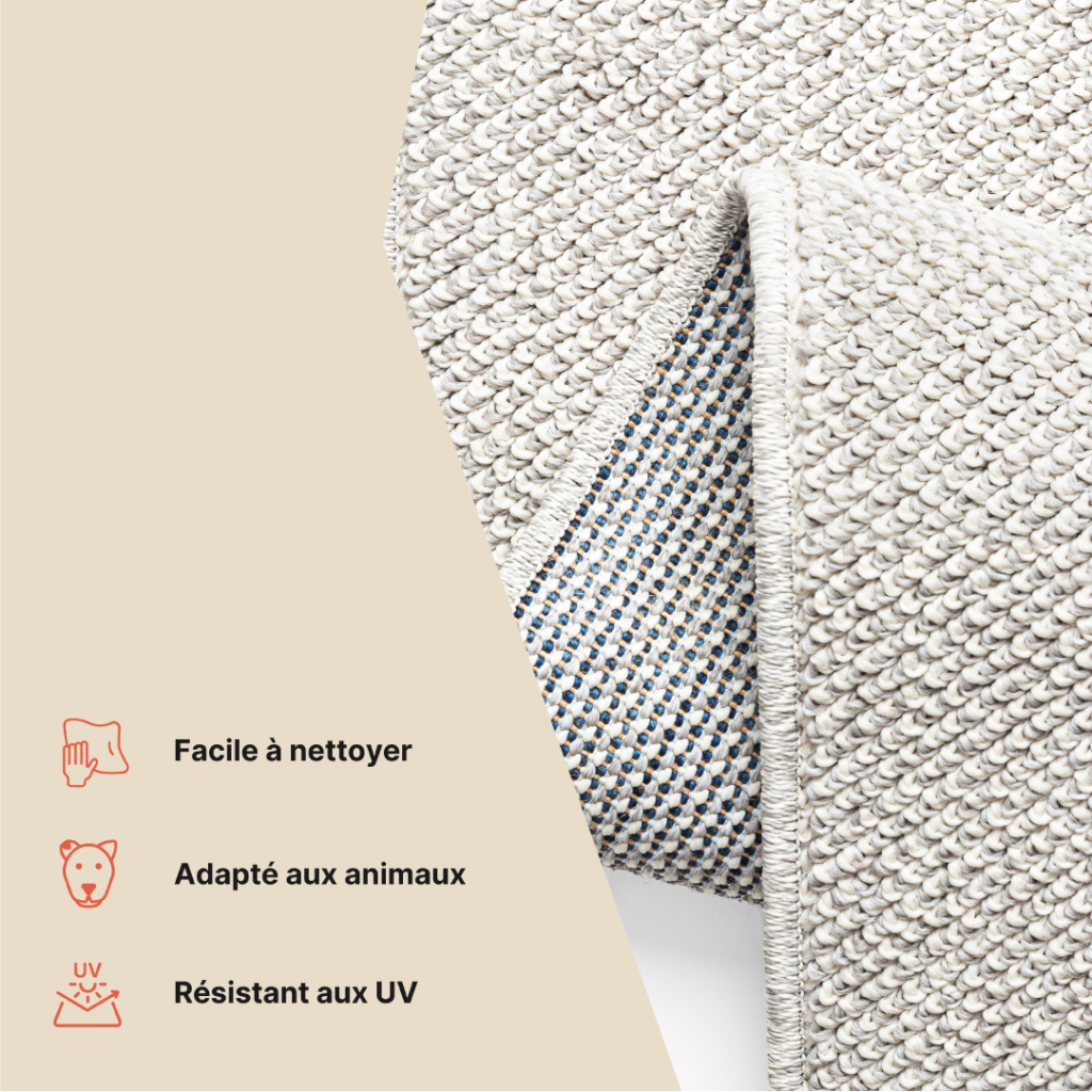 Tapis Extérieur Calma Gris Clair