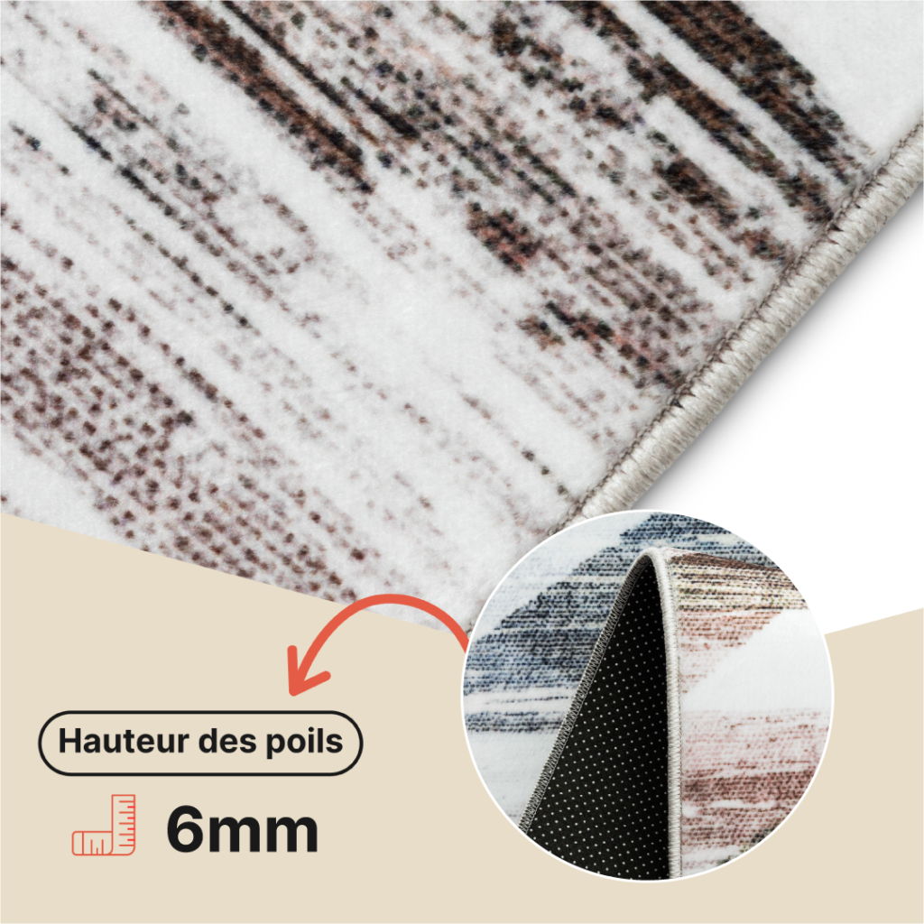 Tapis Venezia Géométrique Moderne Multicolore Antidérapant