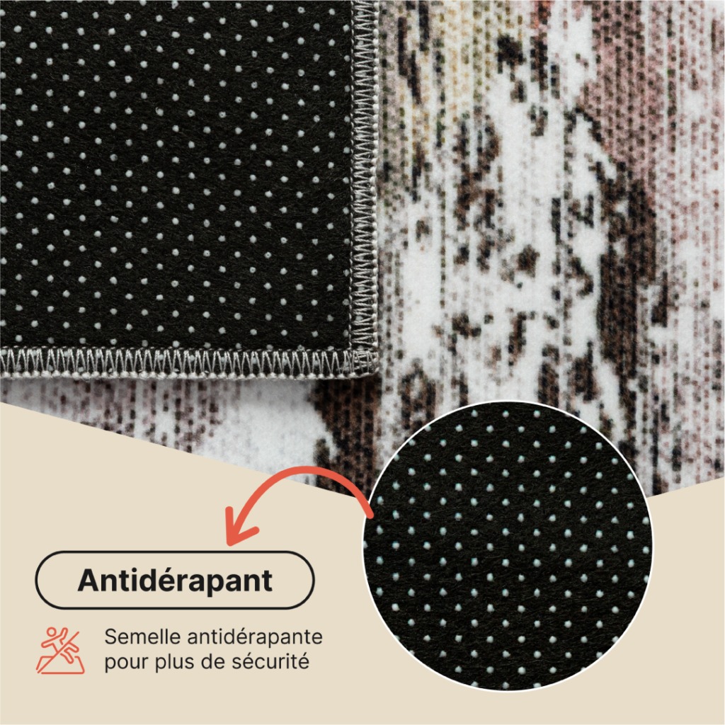 Tapis Venezia Géométrique Moderne Multicolore Antidérapant