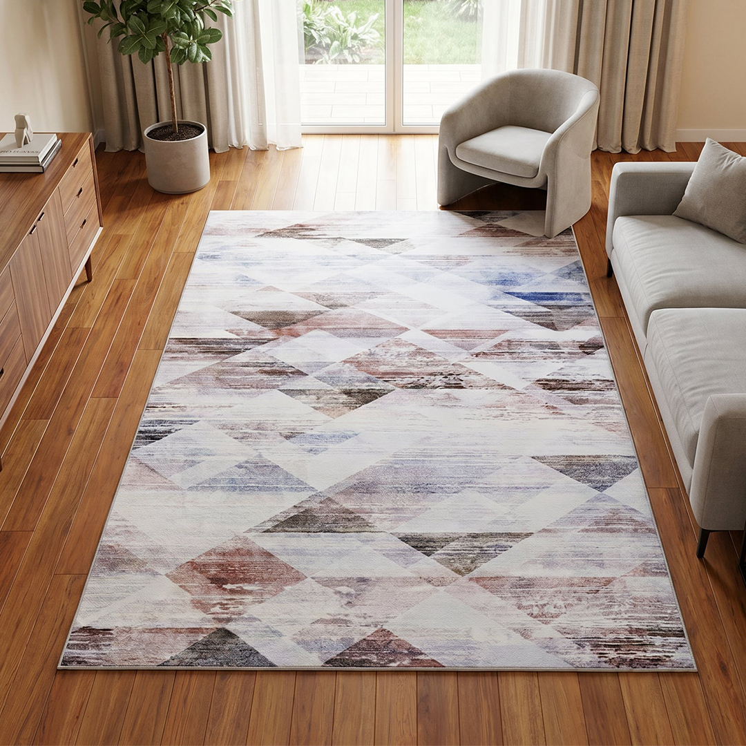Tapis Venezia Géométrique Moderne Multicolore Antidérapant