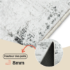 Tapis Bari Abstrait Gris Foncé Crème Antidérapant