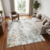 Tapis Venezia Abstrait Moderne Kaki Ocre Antidérapant