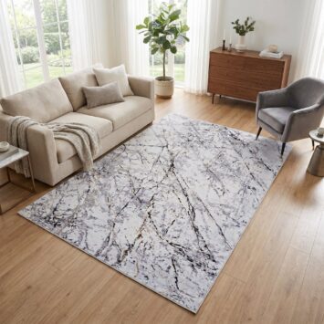 Tapis Venezia Effet Craquelé Multicolore Antidérapant