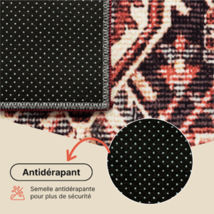Tapis Ispahan Multicolore Classique Antidérapant