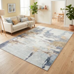Tapis Bari Multicolore Design Pictural Antidérapant