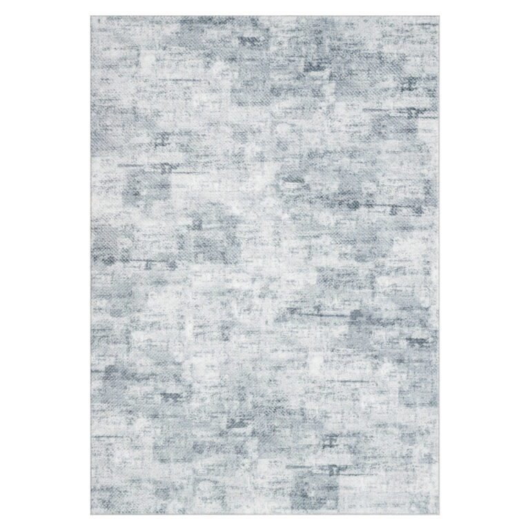 Tapis Bari Abstrait Gris Bleu Antidérapant