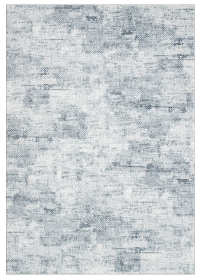 Tapis Bari Abstrait Gris Bleu Antidérapant