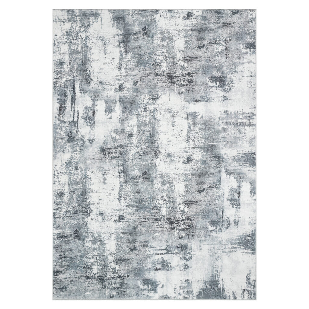 Tapis Bari Abstrait Gris Foncé Antidérapant