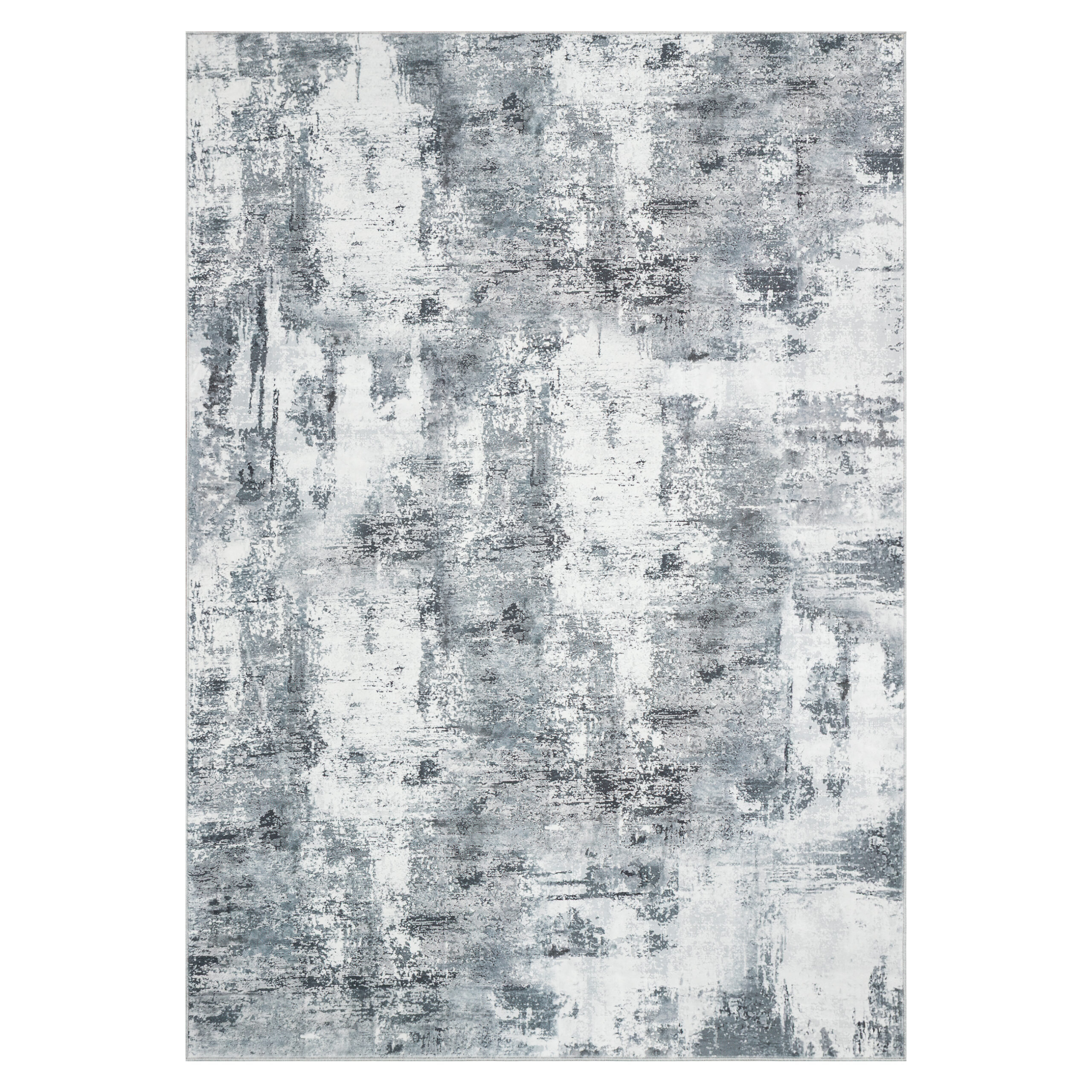 Tapis Bari Abstrait Gris Foncé Antidérapant