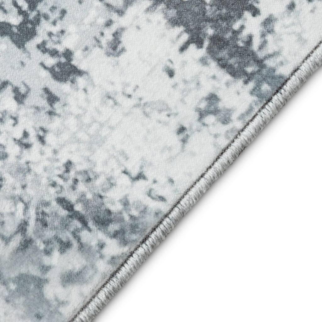 Tapis Bari Abstrait Gris Foncé Antidérapant