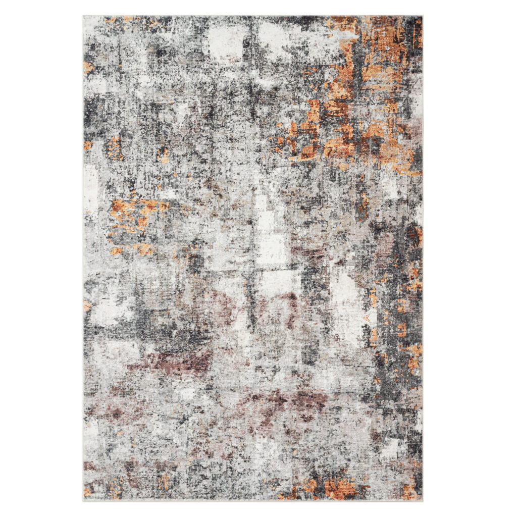 Tapis Bari Abstrait Multicolore Antidérapant